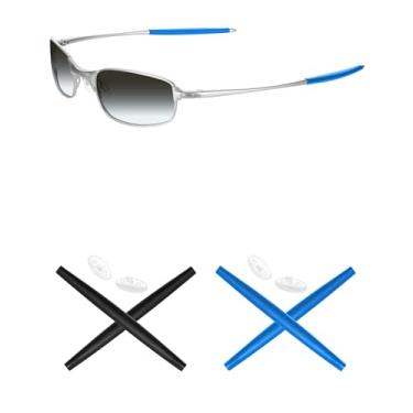 Imagem de Mryok — Protetor nasal de substituição para óculos de sol Oakley Square Wire 2 (2014), Sky Blue & Black, One Size