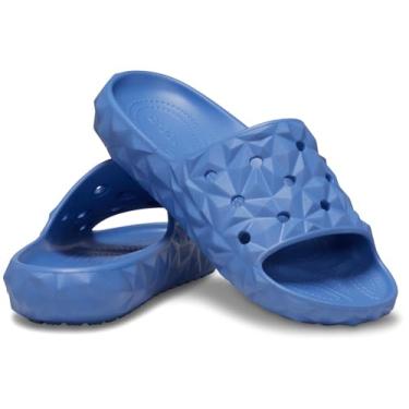 Imagem de Crocs Classic Geometric Slide V2 Elemental Blue Masculino 37, Feminino, 39, Médio