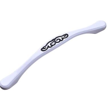 Imagem de Puxadores de cozinha de móveis de armário de gaveta para maçaneta de armário porta gaveta móveis de cozinha simplicidade botão branco e preto, b, 128