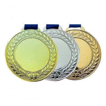 Imagem de Kit 140 Medalhas 55mm Sendo 40 Dourada 40 Prateada 60 Brz