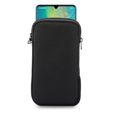 Imagem de Bolsa de cinto Capa de telefone de neoprene de 7,2 polegadas, bolsa universal de pescoço com zíper para Sony Xperia 10 Plus, Xperia 1, Xperia Pro, para Galaxy Xcover6 Pro, S20 Ultra, S21 Ultra 5G, A14