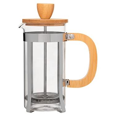 Imagem de Mimo Style Cafeteira Prensa Francesa de Vidro Borossilicato Com Tampa e Alça em Bambu, Capacidade Para 350 ml, Resistente, Suporta Altas e Baixas Temperaturas (-20 °C a 180 °C)