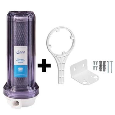 Imagem de Filtro Agua 9 3/4 Ponto De Uso Pou Bbi 230 + Suporte Metal + Chave, Tr