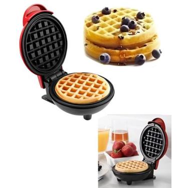 Imagem de Máquina Faz Waffle Grill Panqueca Elétrica Antiaderente 350w - ZEM