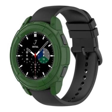 Imagem de Capa Case Com Coroa + Película Para Galaxy Watch 4 Classic 46mm / Watc