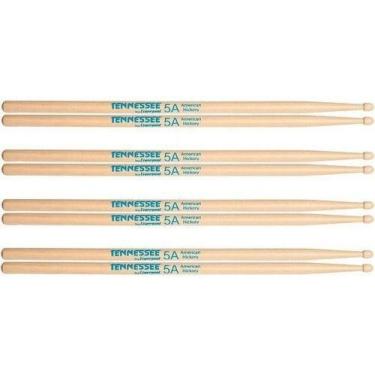 Imagem de Kit 4 Pares Baquetas Hickory Americano 5A Tennessee By Liverpool