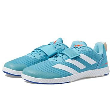 Imagem de adidas The Total Strength Training Tênis masculino para halterofilismo em verde oliva, Preloved azul/branco/azul lúcido, 10 Women/9 Men