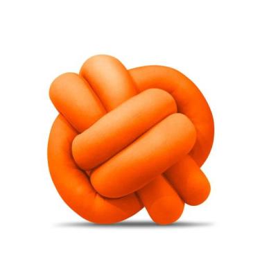 Imagem de Almofada Nó Nozinho Luxo Casa Decoração - Gabi Flor, Laranja