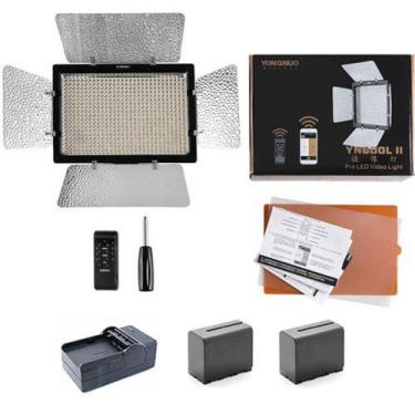 Imagem de Led Yongnuo 600 Iii Com Tripé+fonte+dois Bateria+carregador