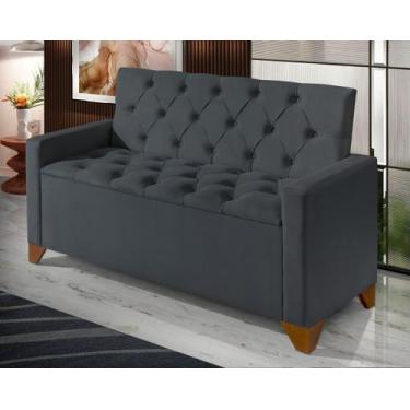 Imagem de Recamier Baú Califórnia 130 cm Sapateira Quarto Puff Closet Nicho Orga