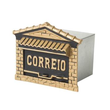 Imagem de Caixa Correio Portuguesa Frontal 15x21x15 Para Muro - Fuzil