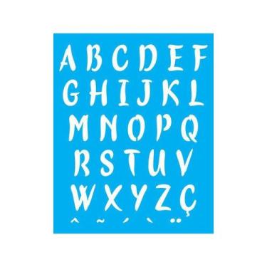 Imagem de Stencil Tamako Alfabeto Safari Maiúsculo - 20X25Cm Ref 9199