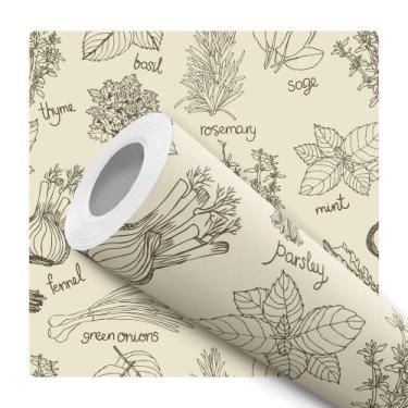 Imagem de Papel De Parede Vinílico Tempero de Ervas Cozinha 2.5m - DELIQUADROS