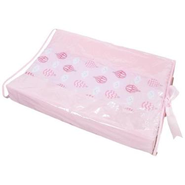 Imagem de Trocador Anatômico De Cômoda Para Bebê Nuvem Balão Rosa - Avm Enxovais