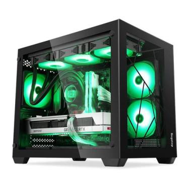 Imagem de Gabinete Gamer Segotep Lumi II 3Fans S/Fonte MiniTower M-ATX Vidro Tem