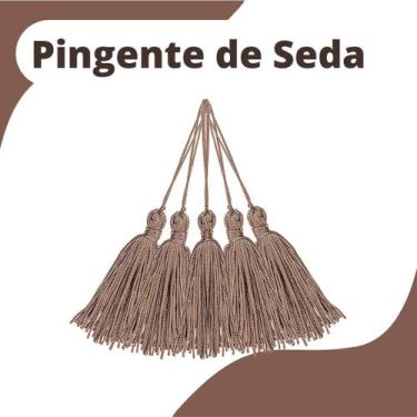 Imagem de Pingente De Seda Tassel - Franja - Bege Camurça - Com 50 Unidades - Ny