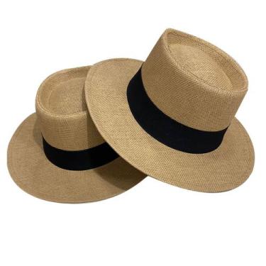 Imagem de Chapéu Paris Inglesa Elegante Moda Feminino Palha Praia Sol Charme, Pa