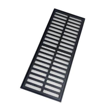 Imagem de Grelha Pluvial com Aro 15cm x 50cm Preto Fosco com Tela - Ficone & Rei