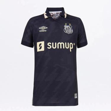 Imagem de Camisa Santos Juvenil III 21/22 s/n Torcedor Umbro - Marinho+Bege, 8A,