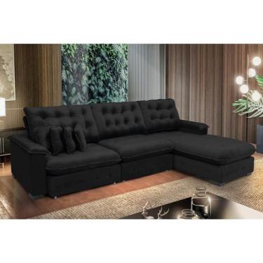 Imagem de Sofá Berlin 3.85x2.10m com Chaise Super Pillow Top  - Sofisticato, pre