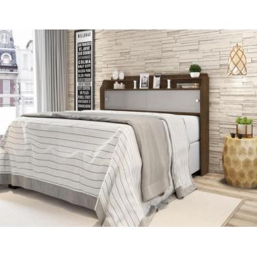 Imagem de Cabeceira flex box casal 1,38 framar elisa malbec off white - FRAMAR M