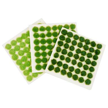 Imagem de NWFashion 147 peças de 3 mm de grama, terreno de tufos florestais para bases miniatura e dioramas (3 misturas)