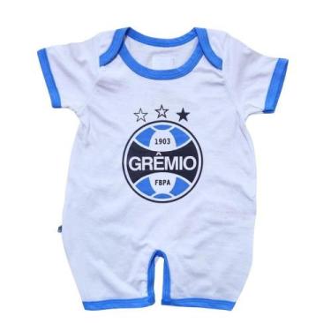 Imagem de Macacão Grêmio Tip Top Manga Curta Oficial - Revedor, P, Branco