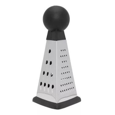 Imagem de Ralador De Queijo Para Mesa Inox 3 Lados Faces Preto 16cm - Decora