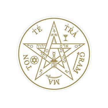 Imagem de Adesivo Radiônico Pentagrama - Com 12 adesivos - 5cm Feng Shui Proteçã