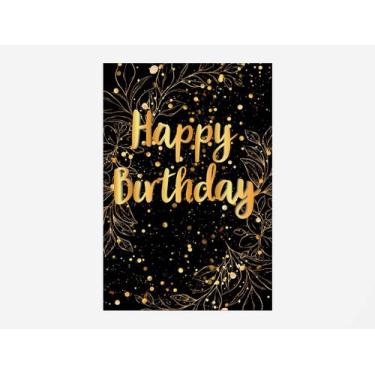 Imagem de Painel De Festa Vertical 1,50 x 2,20 - Happy Birthday Efeito Brilhos D
