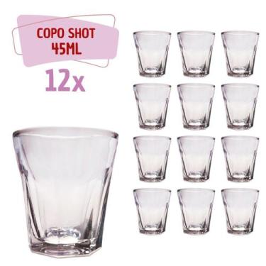 Imagem de Conjunto 12 Copos Shot Vidro Tequila Cachaça Dose 45ml Bar - TODO DIA,