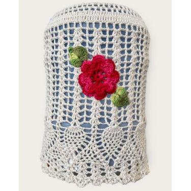 Imagem de Capa Para Galão De Água 20l Bordada 46x38cm Crochê Artesanal - Maria C