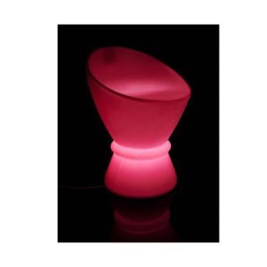 Imagem de Banco Decorativo Iluminado de Plástico Tibum Rosa Bebê Freso
