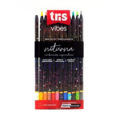 Imagem de Lápis de Cor Tris Vibes 12 Cores Noturna