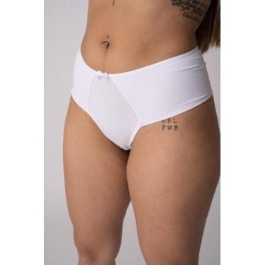 Imagem de Calcinha Conforto Branco Fio Duplo Deluxe Lingerie, G