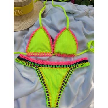 Imagem de Biquíni de Crochê Cortininha Dupla face *M* - Cabide Tropical Ateliê 