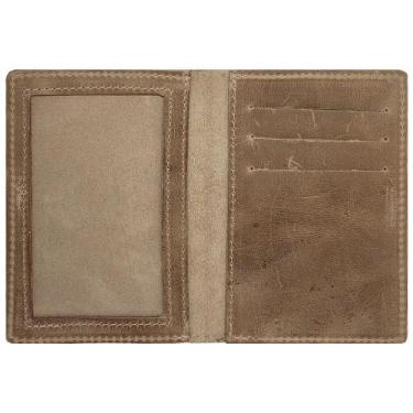 Imagem de Carteira Pequena Masculina 100% Couro Legítimo Bovino Fóssil - Sarroch