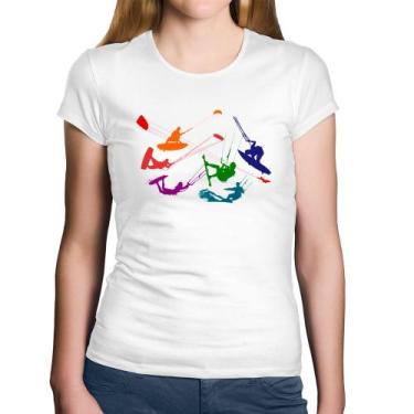 Imagem de Baby Look Algodão Kite Surf Freestyle - Foca na Moda, Branco, GGG
