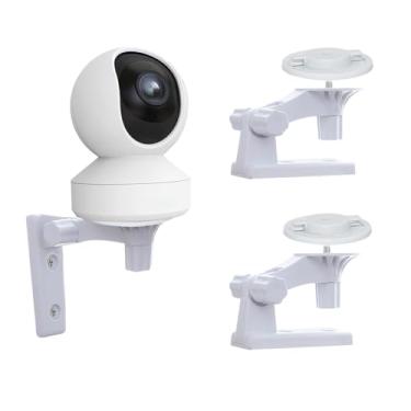 Imagem de TEKCAM Suporte de parede para câmera compatível com Reolink E1 Pro/E1, suporte de câmera de teto ajustável de 180°, suporte de câmera de canto com placa de montagem, instalação de broca, pacote com 2,
