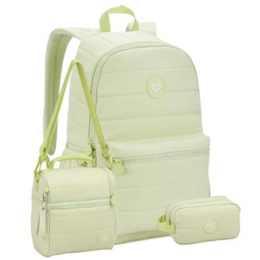 Imagem de Kit Mochila De Costas 18" Laptop Lancheira E Estojo Duplo - Seanite, L