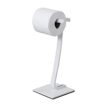 Imagem de Porta Papel Higiênico De Chão Single Branco e Maciço - Cromoshop