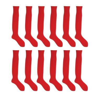 Imagem de Kit 12 Pares de Meias de Futebol Poliamida Adulto - 38/44 - Ramote, Ve