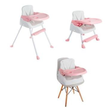 Imagem de Cadeira De Alimentação Refeição Bebê Portátil Infantil 3 em 1 Altura A