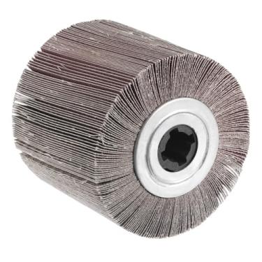 Imagem de 120x100x19mm 60-240 Grit Flap Wheel Abrasivo Pano De Trefilação De Arame Polimento Tambor De Polimento Lixar Roda Para Aço Inoxidável, 120x100x19mm, 60 Grit