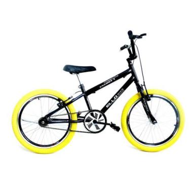 Imagem de Bicicleta Aro 20 Tipo Cross Free Style Bmx Preta/Amarelo - Ello Bike