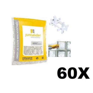 Imagem de Espaçador P/ Bloco De Vidro Juntalider 60 Unidades