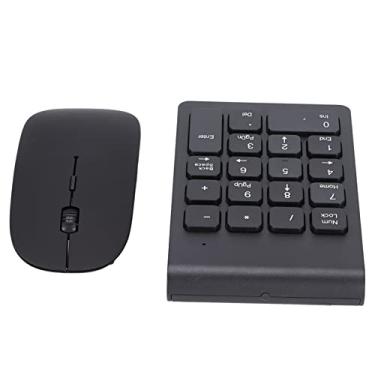 Imagem de Teclado Numérico Plug Play Tecnologia Sem Fio de 2,4 GHz 1200 DPI Sensível Durável Teclado Numérico Mouse Combo Home Office