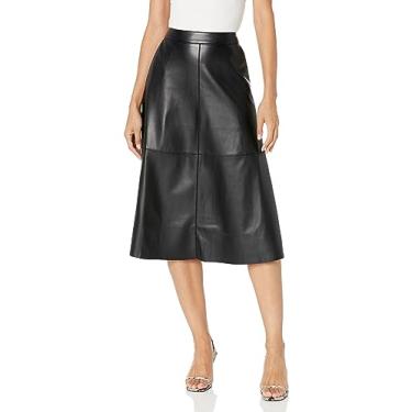 Imagem de Joe's Jeans Saia feminina de couro vegano The Lori, Preto, 15
