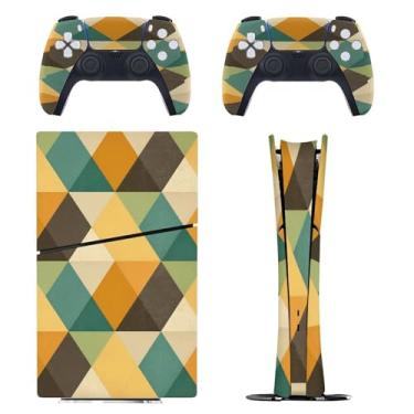 Imagem de Skin for PS5 Slim Digital Edition, capa adesiva para console e controle PlayStation 5, película protetora removível fácil de envolver acessórios para jogos, decalque capa completa - padrões artísticos