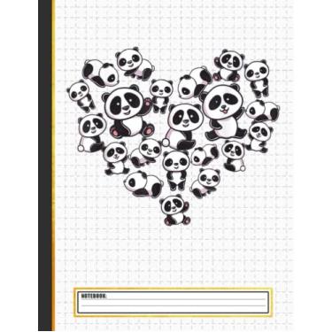 Imagem de Panda Bear Lover Heart Notebook: College Ruled Paper | Notebook Journal | Glossy Cover 8.5 x 11 inches | Cute Pandas for Teens Kids Students Girls for ... School, High School, College, Writing Notes